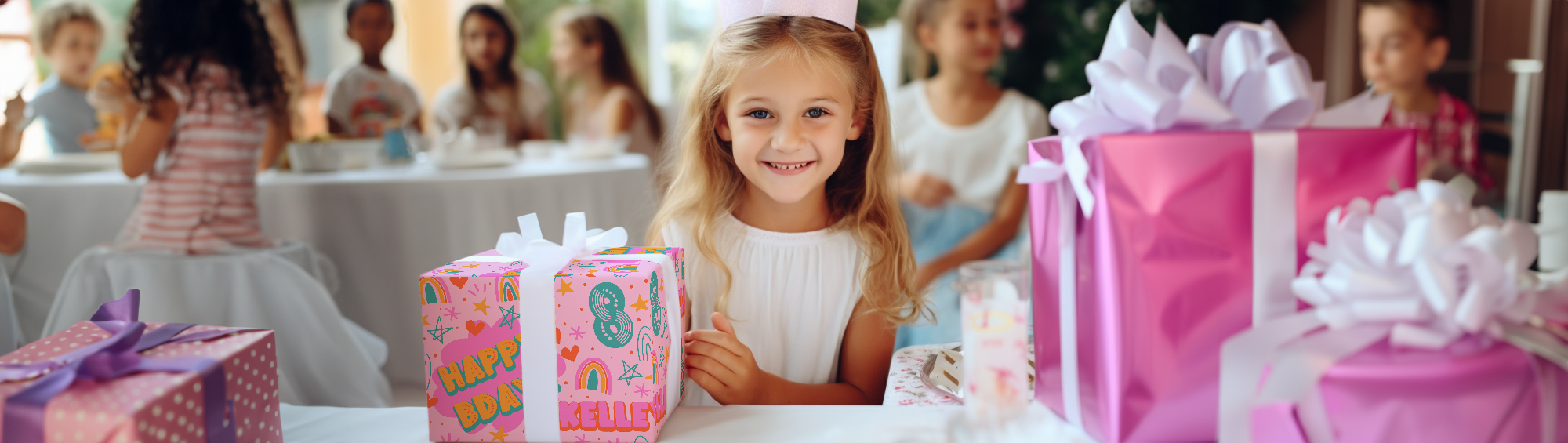 Girl Birthday Wrapping Paper