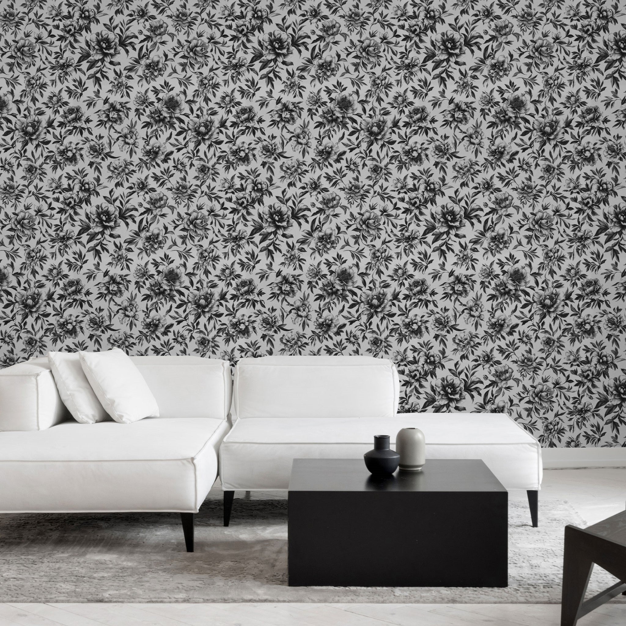 Noir Flora Wallpaper