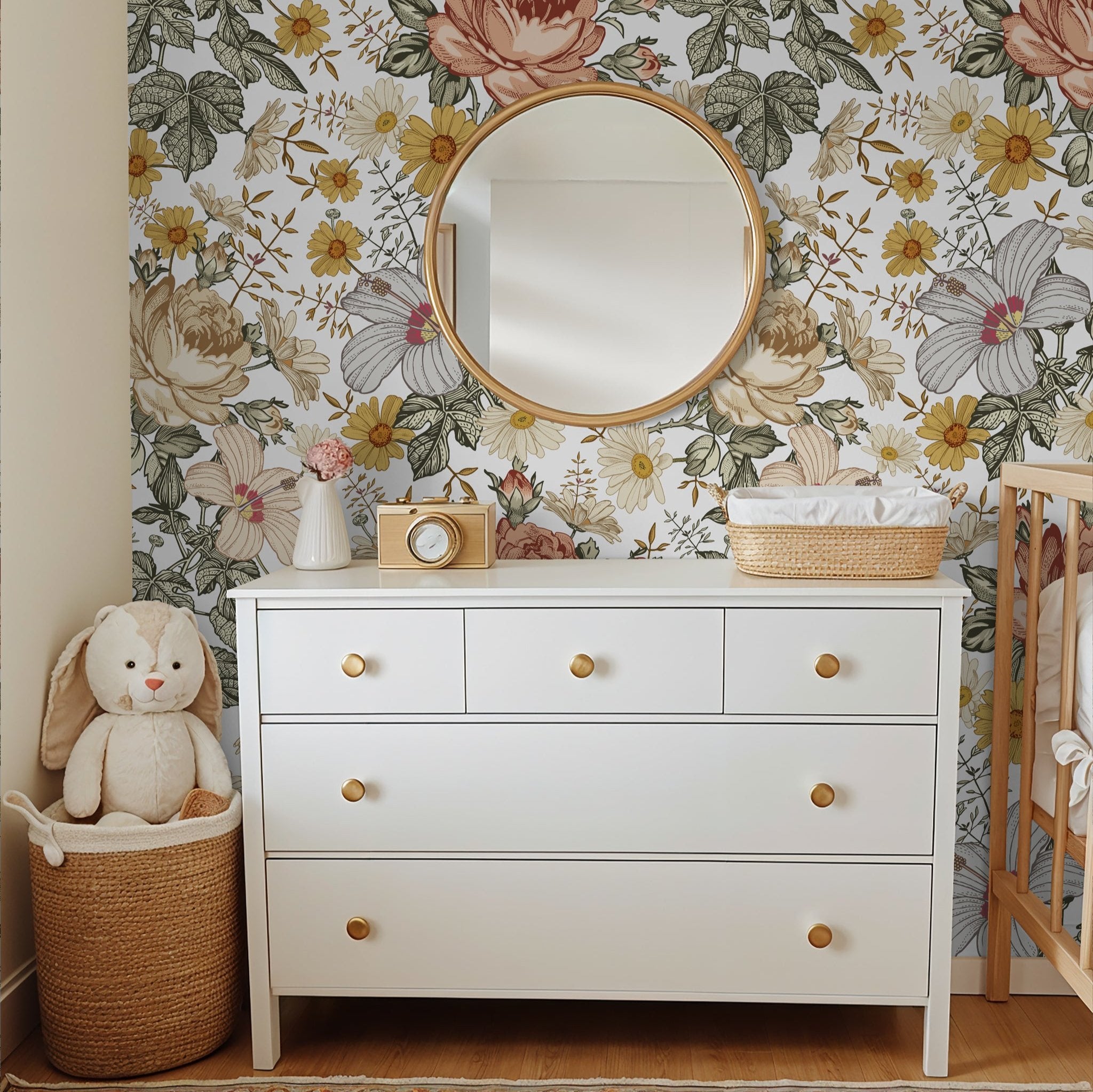 Nora (White) Wallpaper