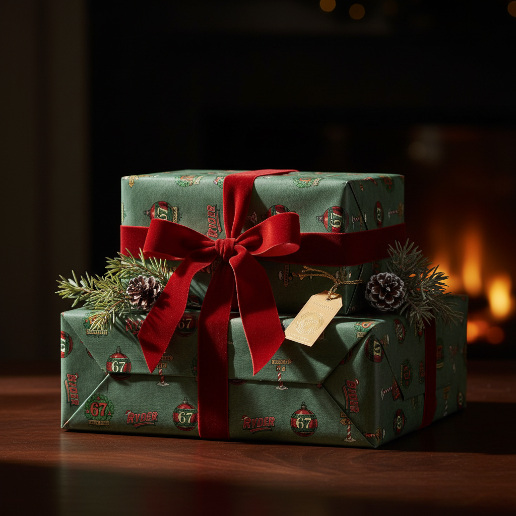 Classic Ryder Christmas Paper - Retro Comic 67 Ornament Wrap - Photo 6