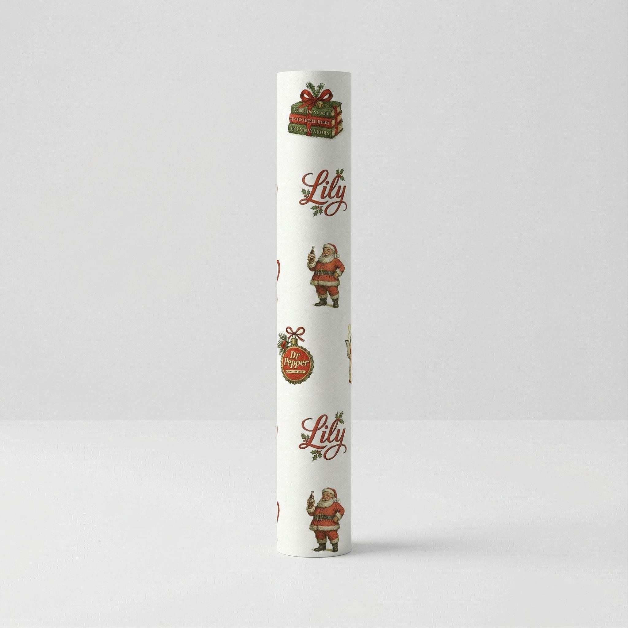 Dr Pepper Christmas Wrapping Paper - Vintage Santa & Holly Style - Photo 10