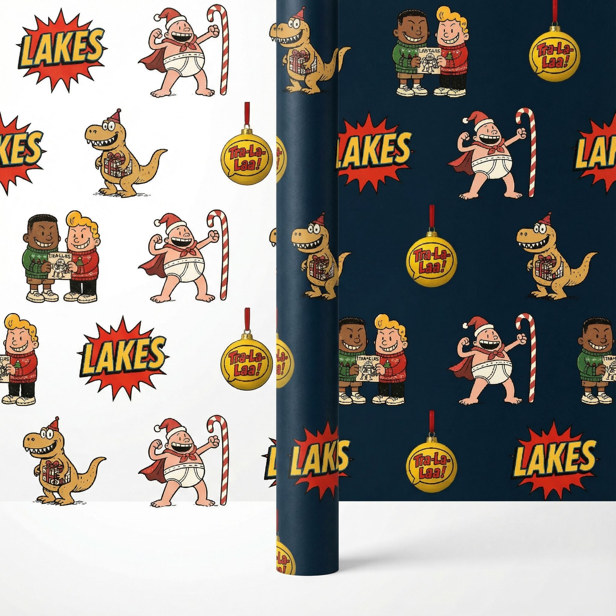 Retro Comic Hero Christmas Wrapping Paper - Action-Packed Festive Design - Photo 9