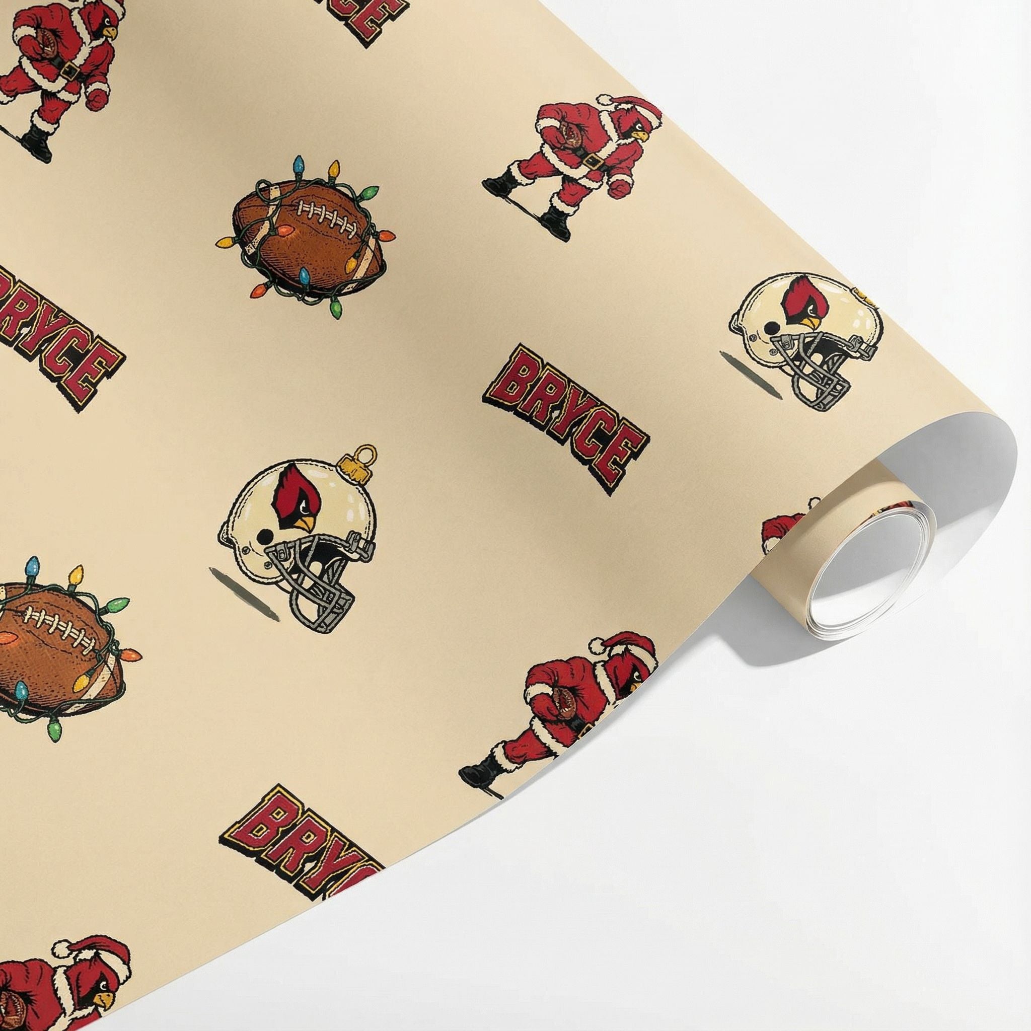 Christmas Gridiron Wrap - Retro Bird Mascot Football Design - Photo 2