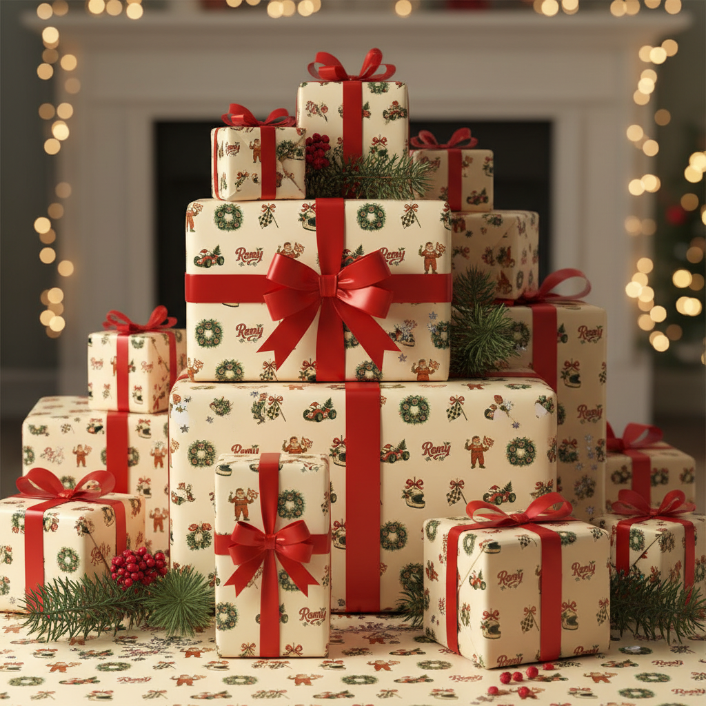 Holiday Race Car Gift Wrap - Classic Christmas Motorsport Style - Photo 4