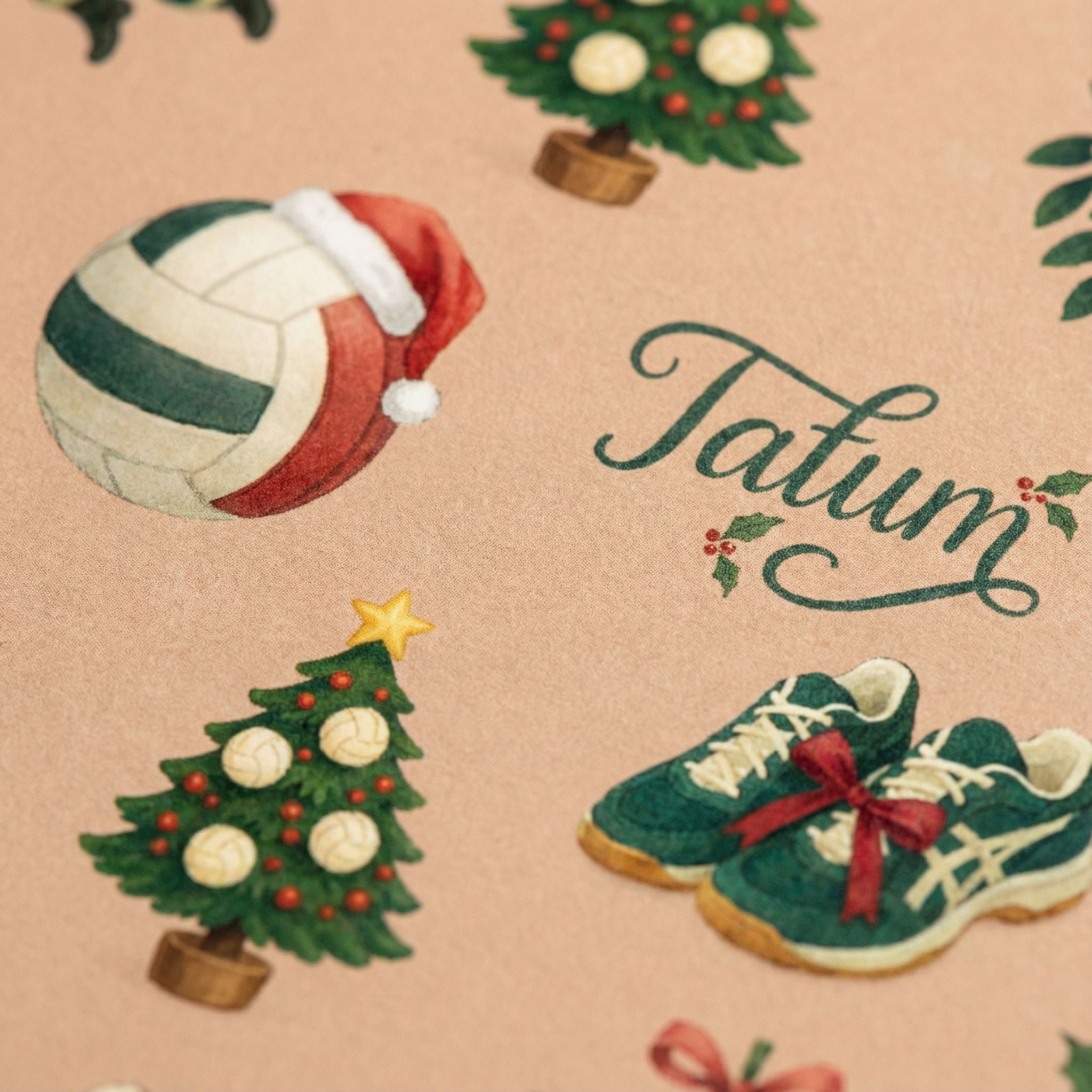 Festive Santa Spikes Volleyball Gift Wrap - Custom Christmas Celebration - Photo 5
