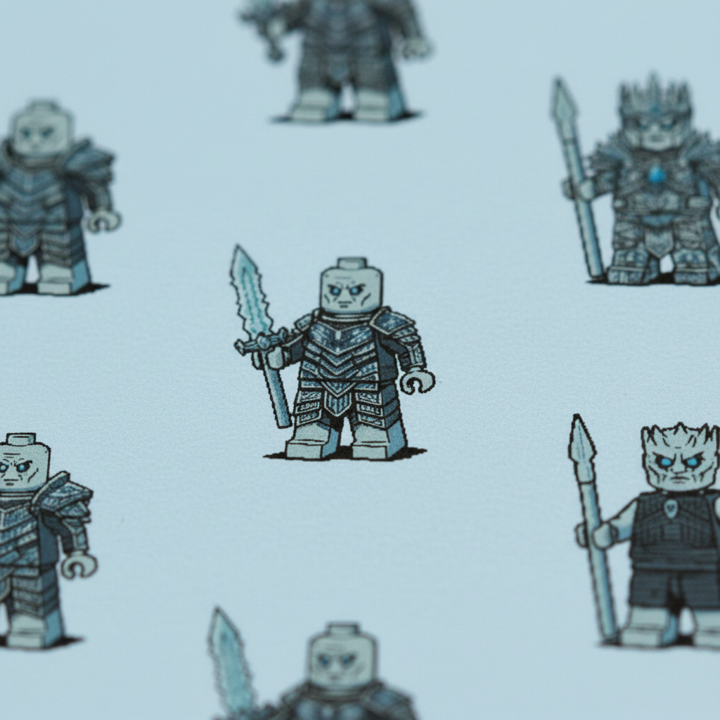White Walker Gift Wrap - GoT Lego Fan Edition Retro Art Design - Photo 3