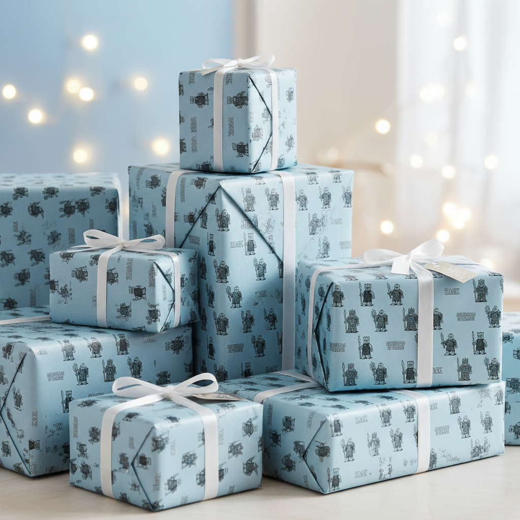 White Walker Gift Wrap - GoT Lego Fan Edition Retro Art Design - Photo 4