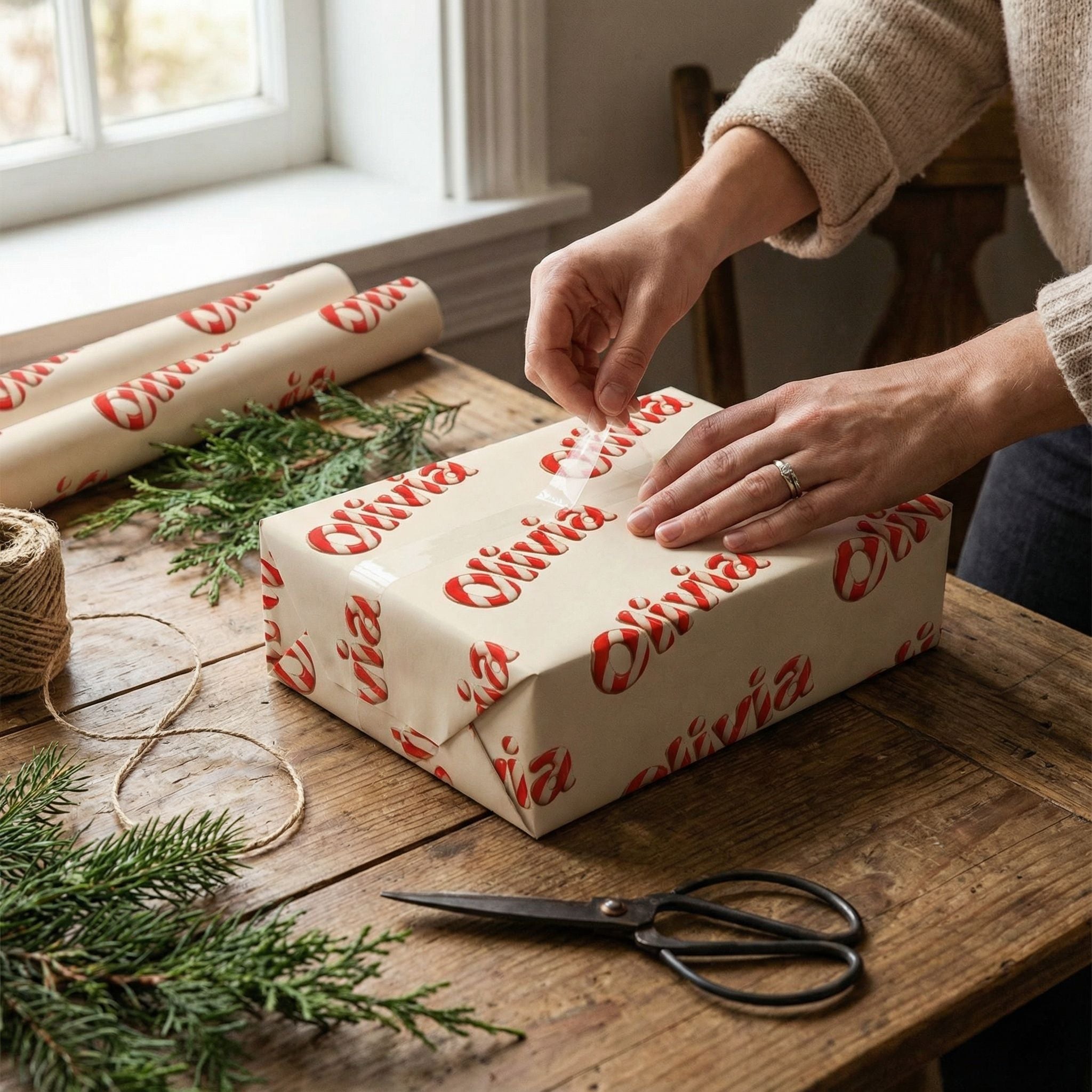 Jolly Candy Cane Custom Wrap - Animated Style Personalized Gifts - Photo 8