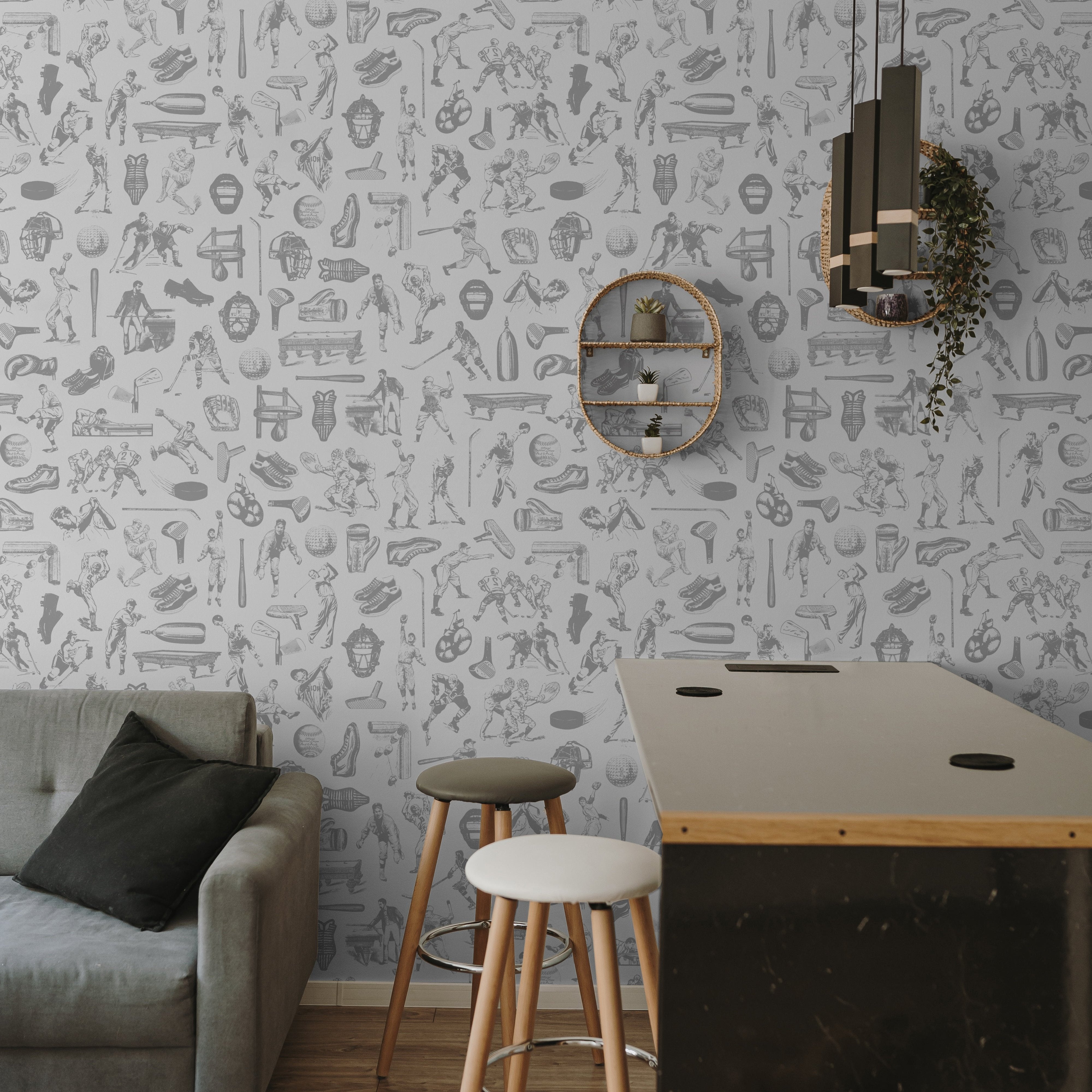 Sportsman (Grey) Wallpaper