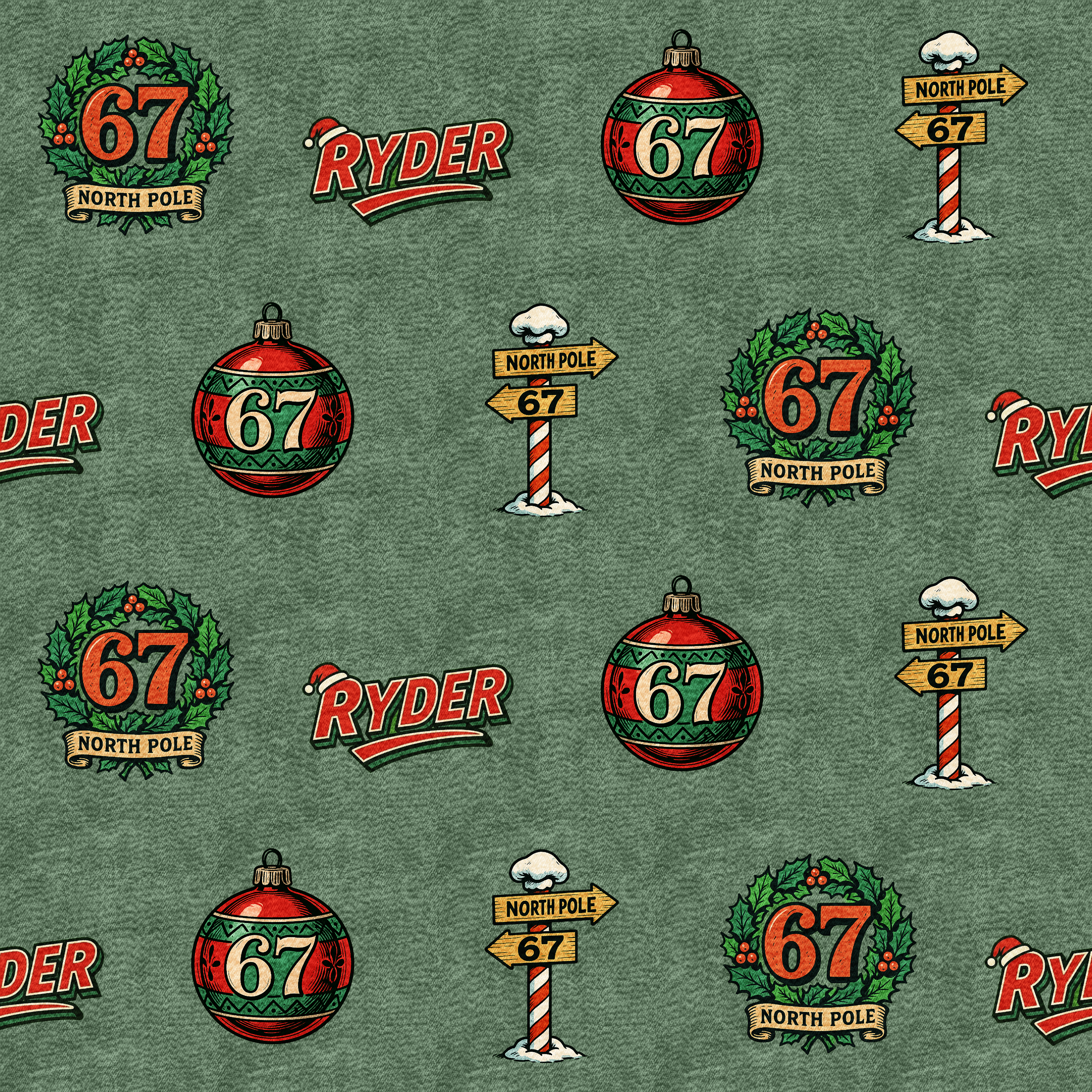 Classic Ryder Christmas Paper - Retro Comic 67 Ornament Wrap - Photo 1