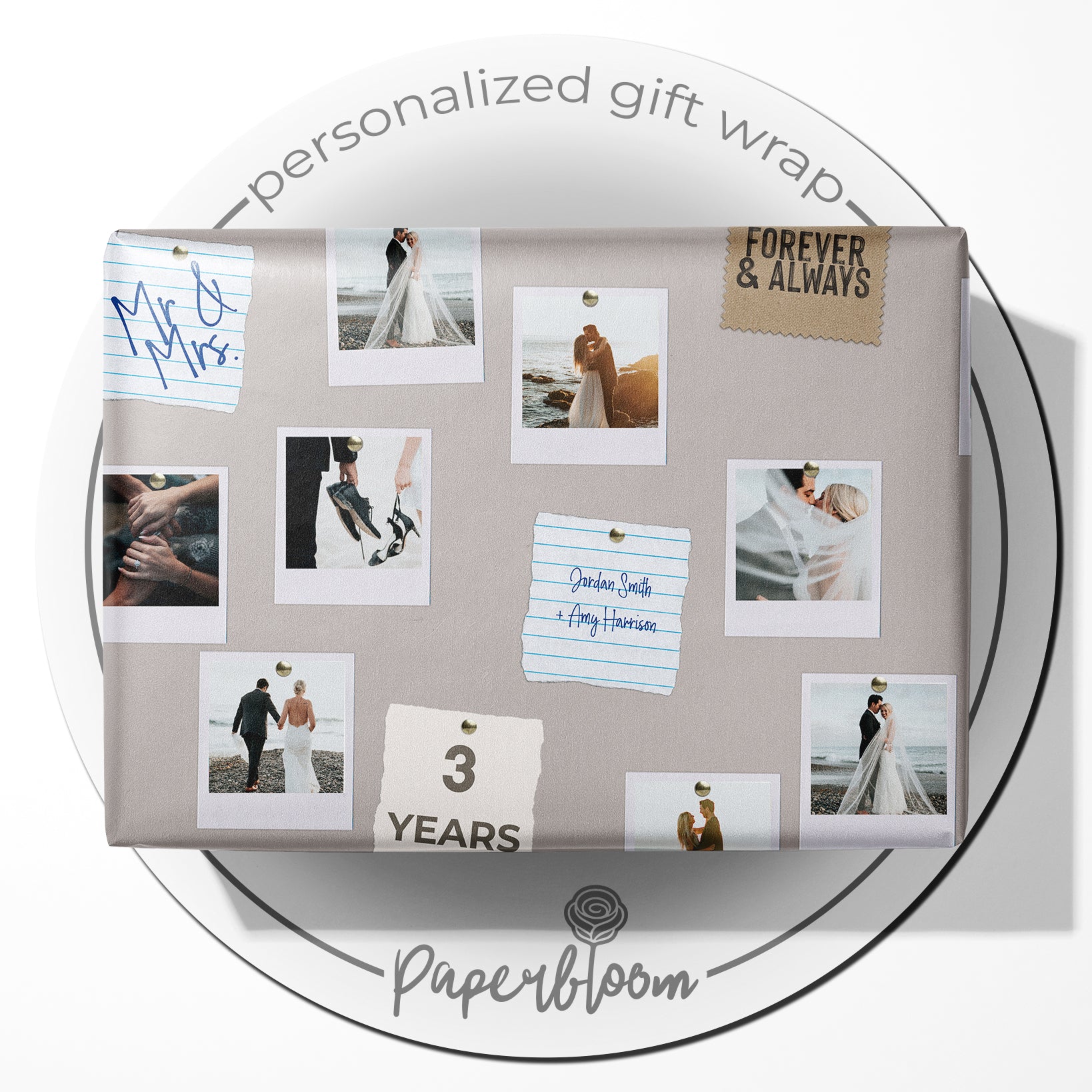 Custom Gift Wrapping Paper Sheets for Birthday, Christmas - Boho