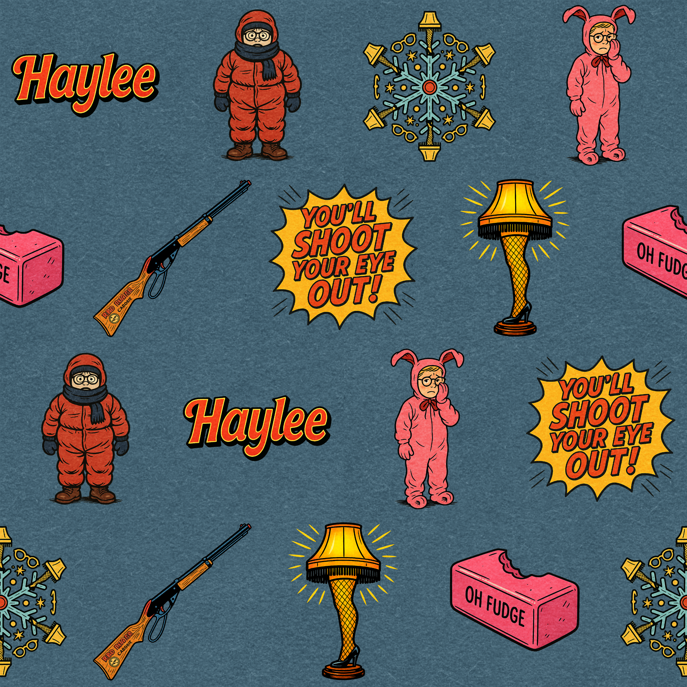 Custom Christmas Gift Paper - Vintage Comic Style Festive Delights - Photo 2