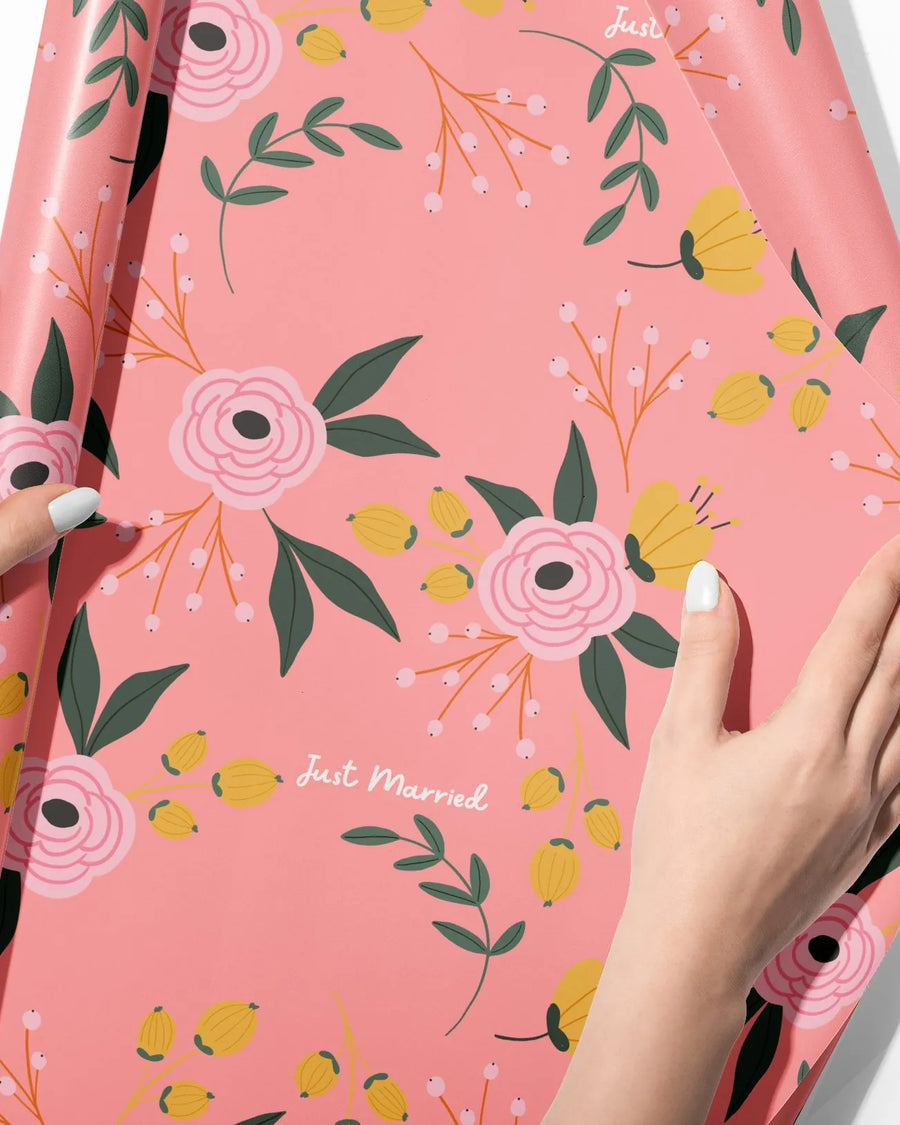 Make it Bloom wrapping paper on a gift
