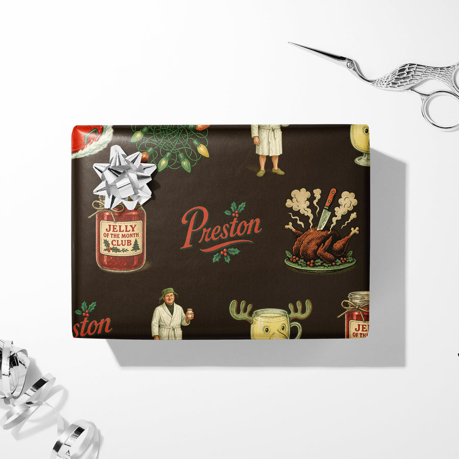 Premium Christmas Paper - Classic Winter Scenes Pattern - Add Your Name
