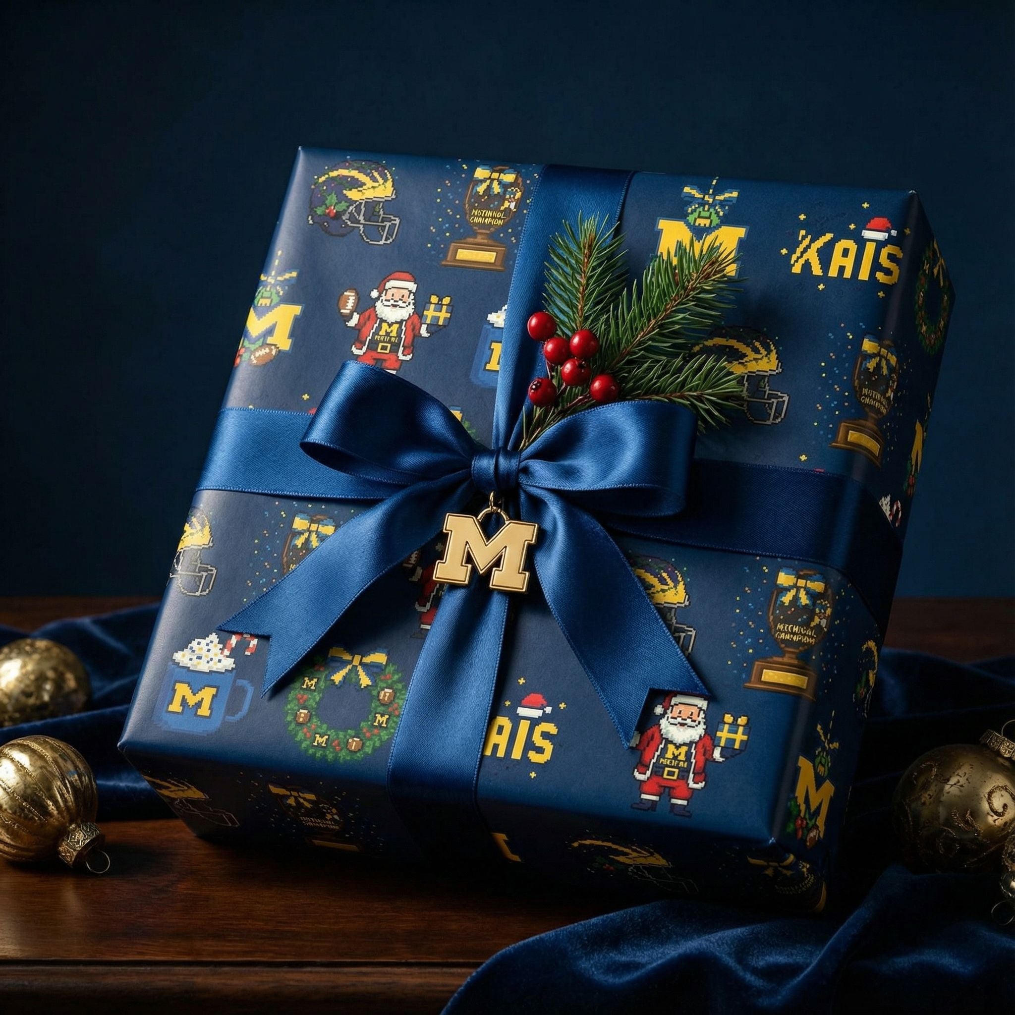 Festive Wolverines Holiday Paper - Retro 8-Bit Game Day Cheer - Photo 11