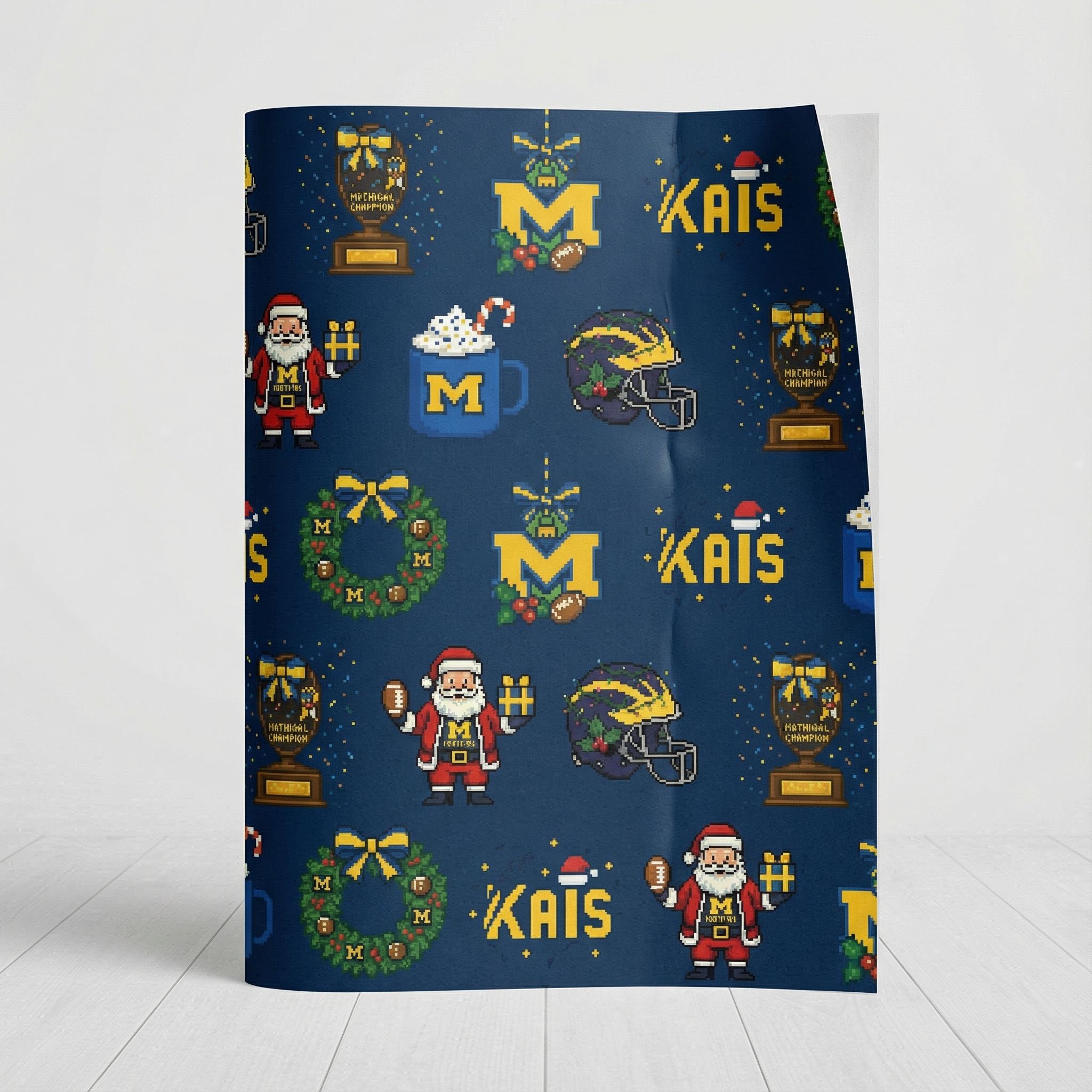Festive Wolverines Holiday Paper - Retro 8-Bit Game Day Cheer - Photo 13
