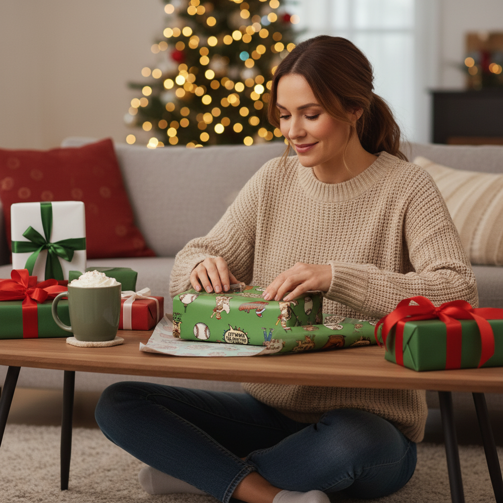 Killing Me Smalls Christmas Wrap - Vintage Comic Holiday Paper - Photo 3