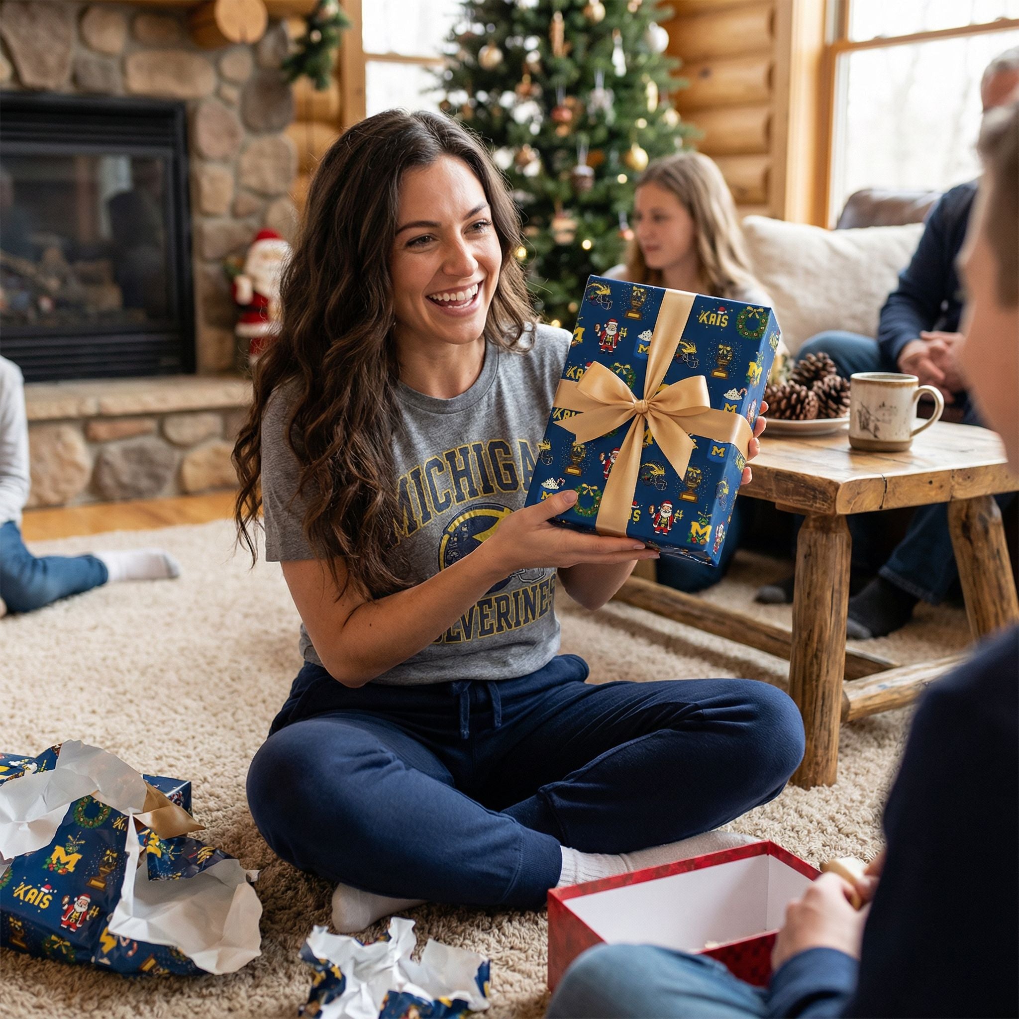 Festive Wolverines Holiday Paper - Retro 8-Bit Game Day Cheer - Photo 4