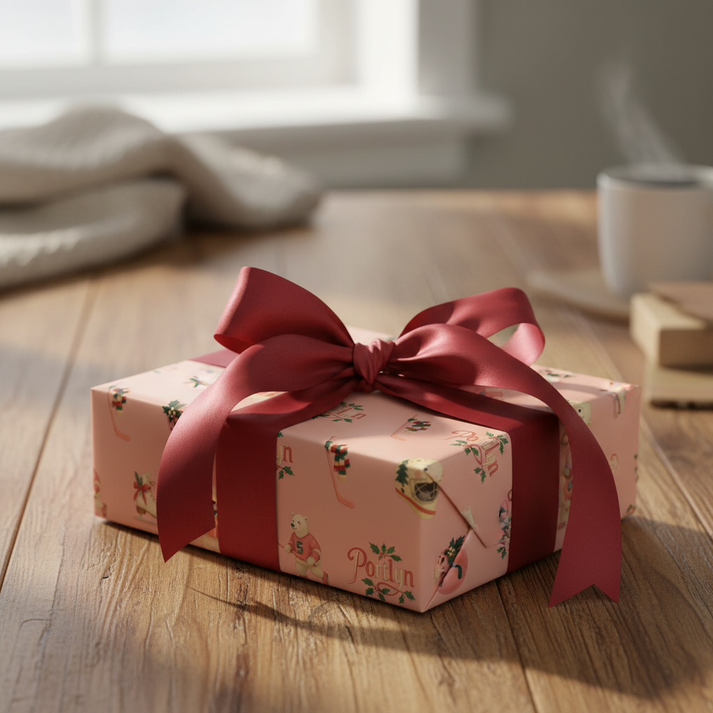 Pink Hockey Christmas Wrapping Paper - Polar Bear Delight - Photo 6