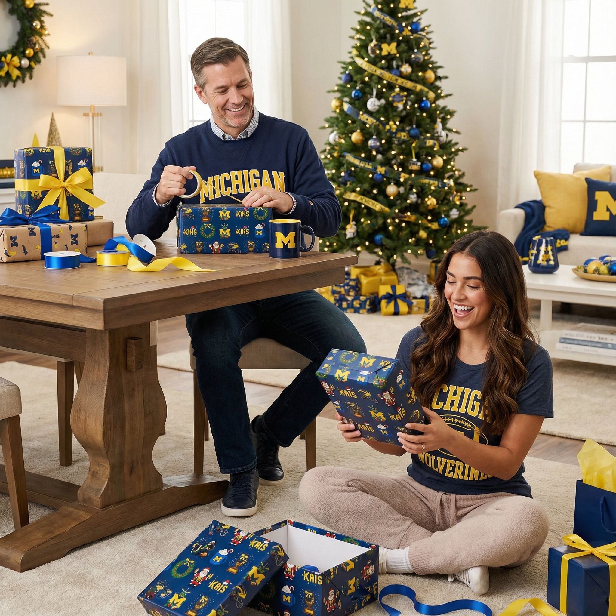 Festive Wolverines Holiday Paper - Retro 8-Bit Game Day Cheer - Photo 8