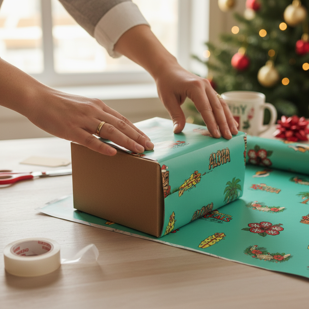 Christmas Wrapping Paper - Retro Hawaiian Surf Shop Design - Photo 6